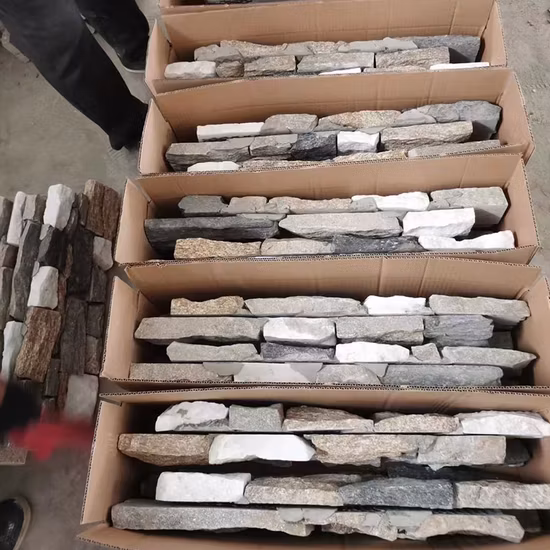 Pierre de culture naturelle de Quartz rouillé, pour la décoration de la maison, revêtement mural en forme de Z en ardoise empilée pour panneau mural