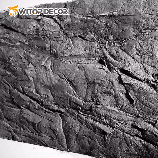 Panneaux muraux décoratifs en placage de fausse pierre, pierre de culture PU fabriquée en Chine, pierre murale PU