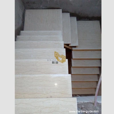 Dalles/carreaux de marbre beige asiatique poli chinois pour étape/mur/plancher/escalier